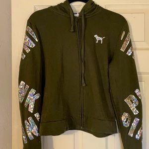 VS Pink Sparkly Zip up